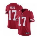 Youth San Francisco 49ers #17 Jalen Hurd Red Team Color Vapor Untouchable Limited Player Football Jersey