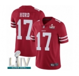 Youth San Francisco 49ers #17 Jalen Hurd Red Team Color Vapor Untouchable Limited Player Super Bowl LIV Bound Football Jersey