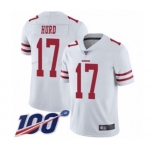 Youth San Francisco 49ers #17 Jalen Hurd White Vapor Untouchable Limited Player 100th Season Football Jersey