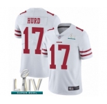 Youth San Francisco 49ers #17 Jalen Hurd White Vapor Untouchable Limited Player Super Bowl LIV Bound Football Jersey