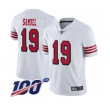 Youth San Francisco 49ers #19 Deebo Samuel Limited White Rush Vapor Untouchable 100th Season Football Jersey