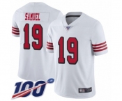 Youth San Francisco 49ers #19 Deebo Samuel Limited White Rush Vapor Untouchable 100th Season Football Jersey