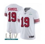 Youth San Francisco 49ers #19 Deebo Samuel Limited White Rush Vapor Untouchable Super Bowl LIV Bound Football Jersey