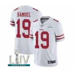 Youth San Francisco 49ers #19 Deebo Samuel White Vapor Untouchable Limited Player Super Bowl LIV Bound Football Jersey