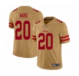 Youth San Francisco 49ers #20 Jimmie Ward Limited Gold Inverted Legend Football Jersey