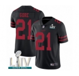 Youth San Francisco 49ers #21 Frank Gore Black Vapor Untouchable Limited Player Super Bowl LIV Bound Football Jersey
