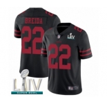 Youth San Francisco 49ers #22 Matt Breida Black Vapor Untouchable Limited Player Super Bowl LIV Bound Football Jersey