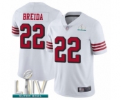Youth San Francisco 49ers #22 Matt Breida Limited White Rush Vapor Untouchable Super Bowl LIV Bound Football Jersey