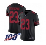 Youth San Francisco 49ers #23 Ahkello Witherspoon Black Vapor Untouchable Limited Player 100th Season Football Jersey