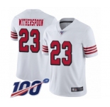 Youth San Francisco 49ers #23 Ahkello Witherspoon Limited White Rush Vapor Untouchable 100th Season Football Jersey