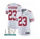 Youth San Francisco 49ers #23 Ahkello Witherspoon White Vapor Untouchable Limited Player Super Bowl LIV Bound Football Jersey