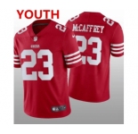 Youth San Francisco 49ers #23 Christian McCaffrey Red 2022 Vapor Untouchable Stitched Jersey
