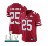 Youth San Francisco 49ers #25 Richard Sherman Red Team Color Vapor Untouchable Limited Player Super Bowl LIV Bound Football Jersey