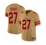 Youth San Francisco 49ers #27 Adrian Colbert Limited Gold Inverted Legend Football Jersey