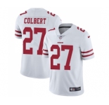 Youth San Francisco 49ers #27 Adrian Colbert White Vapor Untouchable Limited Player Football Jersey