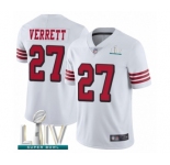 Youth San Francisco 49ers #27 Jason Verrett Limited White Rush Vapor Untouchable Super Bowl LIV Bound Football Jersey