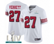 Youth San Francisco 49ers #27 Jason Verrett Limited White Rush Vapor Untouchable Super Bowl LIV Bound Football Jersey