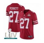 Youth San Francisco 49ers #27 Jason Verrett Red Team Color Vapor Untouchable Limited Player Super Bowl LIV Bound Football Jersey