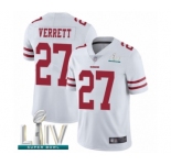Youth San Francisco 49ers #27 Jason Verrett White Vapor Untouchable Limited Player Super Bowl LIV Bound Football Jersey