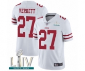 Youth San Francisco 49ers #27 Jason Verrett White Vapor Untouchable Limited Player Super Bowl LIV Bound Football Jersey