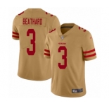 Youth San Francisco 49ers #3 C. J. Beathard Limited Gold Inverted Legend Football Jersey