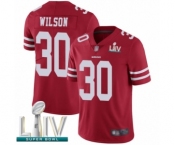 Youth San Francisco 49ers #30 Jeff Wilson Red Team Color Vapor Untouchable Limited Player Super Bowl LIV Bound Football Jersey