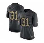 Youth San Francisco 49ers #31 Raheem Mostert Limited Black 2016 Salute to Service Football Jersey
