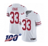 Youth San Francisco 49ers #33 Roger Craig White Vapor Untouchable Limited Player 100th Season Football Jersey
