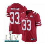 Youth San Francisco 49ers #33 Tarvarius Moore Red Team Color Vapor Untouchable Limited Player Super Bowl LIV Bound Football Jersey