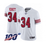 Youth San Francisco 49ers #34 Jason Verrett Limited White Rush Vapor Untouchable 100th Season Football Jersey