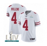 Youth San Francisco 49ers #4 Nick Mullens White Vapor Untouchable Limited Player Super Bowl LIV Bound Football Jersey