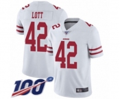 Youth San Francisco 49ers #42 Ronnie Lott White Vapor Untouchable Limited Player 100th Season Football Jersey