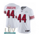 Youth San Francisco 49ers #44 Kyle Juszczyk Limited White Rush Vapor Untouchable Super Bowl LIV Bound Football Jersey