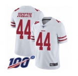 Youth San Francisco 49ers #44 Kyle Juszczyk White Vapor Untouchable Limited Player 100th Season Football Jersey