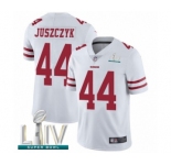 Youth San Francisco 49ers #44 Kyle Juszczyk White Vapor Untouchable Limited Player Super Bowl LIV Bound Football Jersey