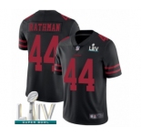Youth San Francisco 49ers #44 Tom Rathman Black Vapor Untouchable Limited Player Super Bowl LIV Bound Football Jersey