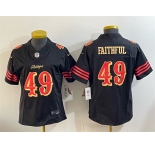 Youth San Francisco 49ers #49 Faithful Black 2025 F.U.S.E. “Rivalries” Vapor Limited Stitched Football Jersey
