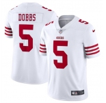 Youth San Francisco 49ers #5 Josh Dobbs White Vapor Untouchable Limited Football Stitched Jersey