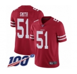 Youth San Francisco 49ers #51 Malcolm Smith Red Team Color Vapor Untouchable Limited Player 100th Season Football Jersey