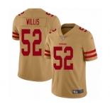 Youth San Francisco 49ers #52 Patrick Willis Limited Gold Inverted Legend Football Jersey