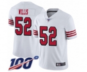 Youth San Francisco 49ers #52 Patrick Willis Limited White Rush Vapor Untouchable 100th Season Football Jersey