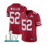 Youth San Francisco 49ers #52 Patrick Willis Red Team Color Vapor Untouchable Limited Player Super Bowl LIV Bound Football Jersey