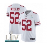Youth San Francisco 49ers #52 Patrick Willis White Vapor Untouchable Limited Player Super Bowl LIV Bound Football Jersey
