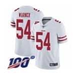 Youth San Francisco 49ers #54 Fred Warner White Vapor Untouchable Limited Player 100th Season Football Jersey