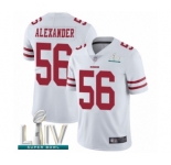 Youth San Francisco 49ers #56 Kwon Alexander White Vapor Untouchable Limited Player Super Bowl LIV Bound Football Jersey