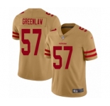 Youth San Francisco 49ers #57 Dre Greenlaw Limited Gold Inverted Legend Football Jersey