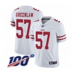 Youth San Francisco 49ers #57 Dre Greenlaw White Vapor Untouchable Limited Player 100th Season Football Jersey
