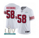 Youth San Francisco 49ers #58 Weston Richburg Limited White Rush Vapor Untouchable Super Bowl LIV Bound Football Jersey