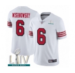 Youth San Francisco 49ers #6 Mitch Wishnowsky Limited White Rush Vapor Untouchable Super Bowl LIV Bound Football Jersey