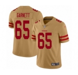 Youth San Francisco 49ers #65 Joshua Garnett Limited Gold Inverted Legend Football Jersey